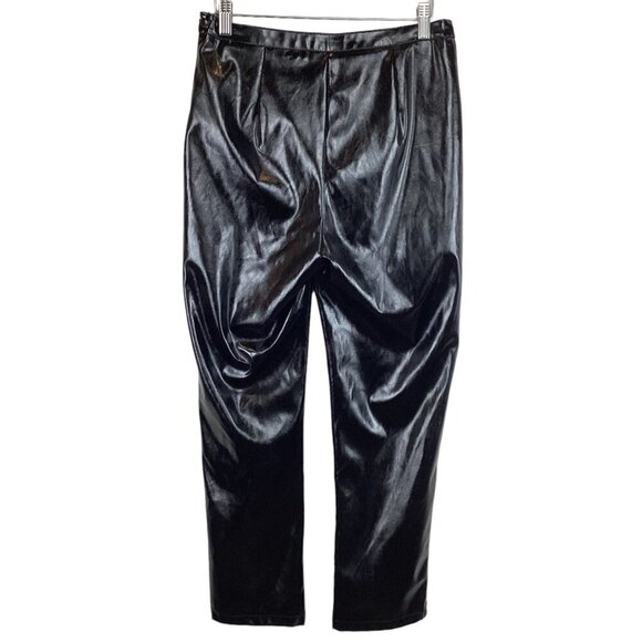 I.AM.GIA Black Faux‎ Leather Pants Size Medium Statement Party Cocktail Dress - Picture 7 of 10